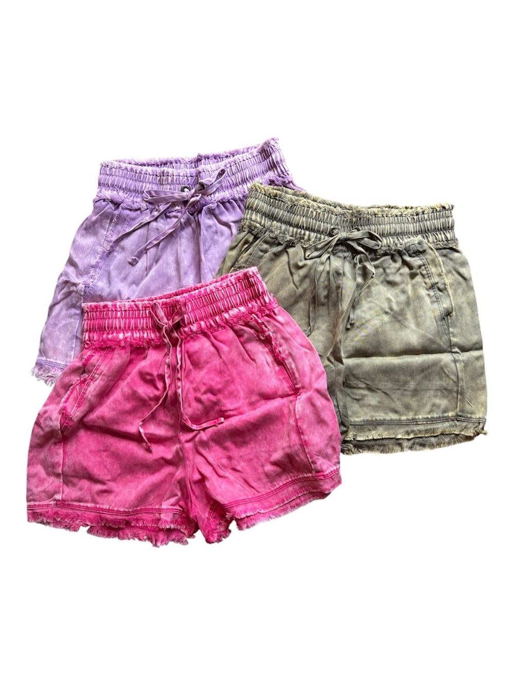 Zenana Outfitters Women's Athletic Shorts - Pink, Lavender, Olive